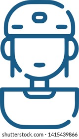 Character icon flat style isolated on white background