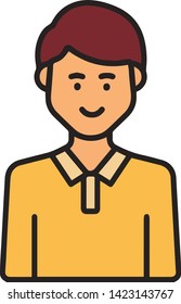 Character icon flat style isolated on white background