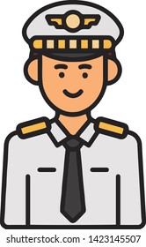 Character icon flat style isolated on white background