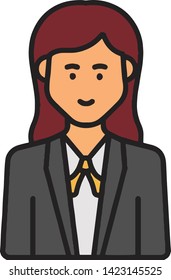 Character icon flat style isolated on white background