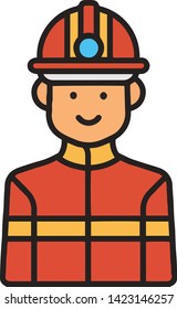 Character icon flat style isolated on white background