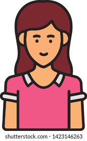 Character icon flat style isolated on white background