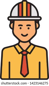 Character icon flat style isolated on white background