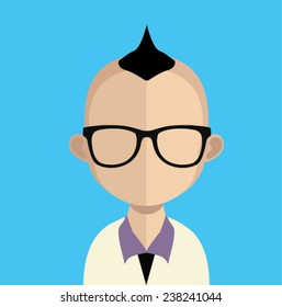 Character icon with glasses
