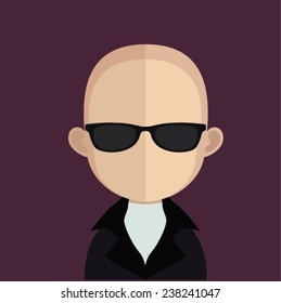 Character icon with glasses