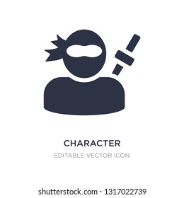 character icon on white background. Simple element illustration from Shapes concept. character icon symbol design.