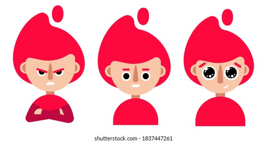 character icon with red hair