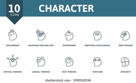 Symbols For Character Traits Personality Traits Icon Symbol Premium