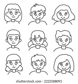 Character icon vector illustration set for element graphic design, avatar vector, avatar for profile