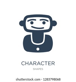 character icon vector on white background, character trendy filled icons from Shapes collection, character vector illustration
