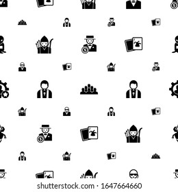 character icons pattern seamless. Included editable filled rich man, employee, security, archer, priest, Joker, skill, AI Robot, alien icons. character icons for web and mobile.