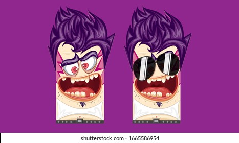 CHARACTER ILLUSTRATED VECTOR, MUSIC FOR CARATULA OR FUNDS