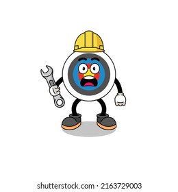 Character Illustration of archery target with 404 error , character design
