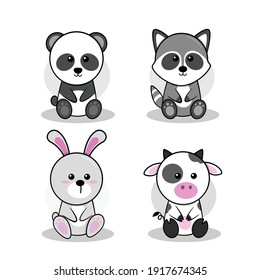 Character illustration of baby animals
