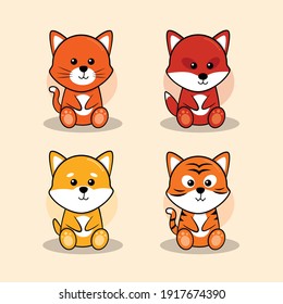 Character illustration of baby animals