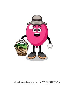 Character Illustration of balloon as a herbalist , character design
