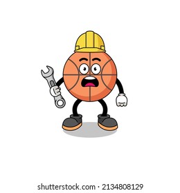 Ilustración de caracteres del baloncesto con error de 404 , diseño de caracteres