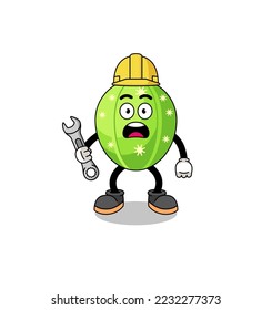 Character Illustration of cactus with 404 error , character design