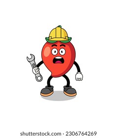 Character Illustration of chili pepper with 404 error , character design