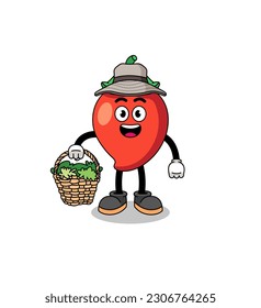 Character Illustration of chili pepper as a herbalist , character design