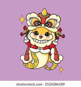 character illustration of Chinese holiday greetings