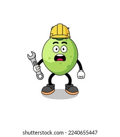 Character Illustration of coconut with 404 error , character design