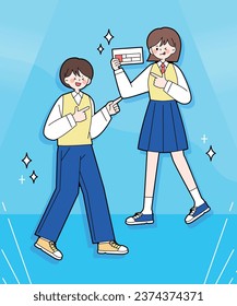 Character illustration for the college entrance exam
