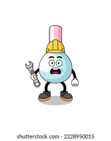 Character Illustration of cotton bud with 404 error , character design