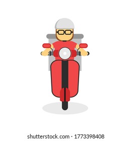 Character illustration delivery man vector