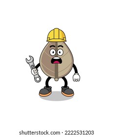 Character Illustration of dried leaf with 404 error , character design