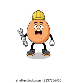 Character Illustration of egg with 404 error , character design