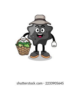 Character Illustration of ink as a herbalist , character design