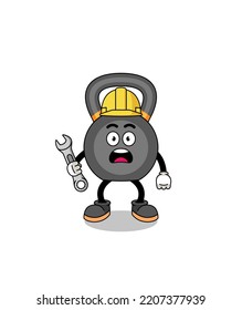 Character Illustration of kettlebell with 404 error , character design