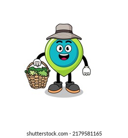 Character Illustration of location symbol as a herbalist , character design