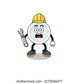 Character Illustration of plate with 404 error , character design