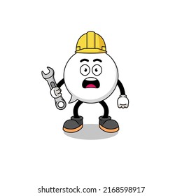 Ilustración de caracteres de burbuja de voz con error de 404 , diseño de caracteres