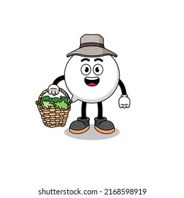 Character Illustration of speech bubble as a herbalist , character design