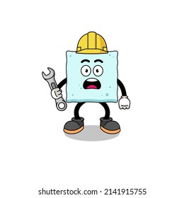 Caracteres Ilustración del cubo de azúcar con error de 404 , diseño de caracteres