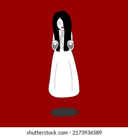 Character illustration of a virgin ghost