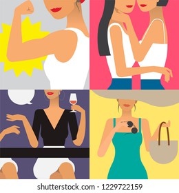 Character illustration of woman lifestyle