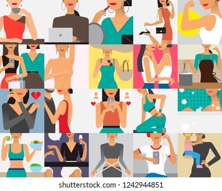 Character illustration of woman lifestyle