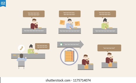 Character Infographic That Introduces The Etiquette Of The Phone