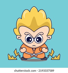 Character Karate Cool Art Cartoon Isolated Vector Isolated