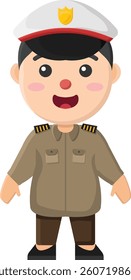 character labour day profession illustration cartoon work uniform staff employment police justice