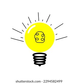 Zeichenlampe einzeln auf weißem Hintergrund