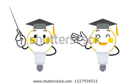 The character of the light bulb who puts on a hat