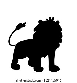 character lion, silhouette