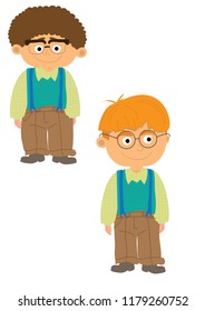Character little boy. 