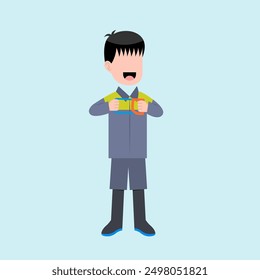 Character Of Little Boy Mechanic