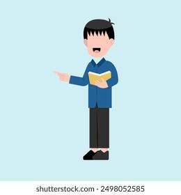 Character Of Little Boy Teacher